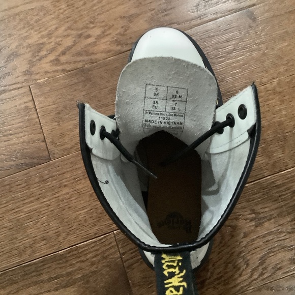 Dr. Martens 1460 White Leather Lace-Up Boots - Picture 7 of 7